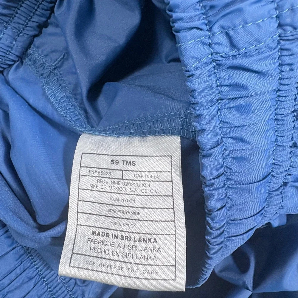 Nike Track Pants XL Blue Vintage Nylon Windbreaker Joggers Swoosh Logo